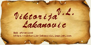 Viktorija Lakanović vizit kartica